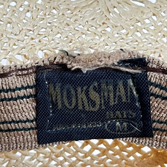 Moksman Straw Cowboy Western Braided Hat Shapable Brim Size M Excellent!
